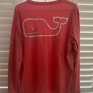 Pink Men’s Vineyard Vines Long-Sleeve Pocket Tee